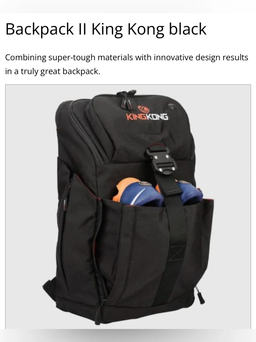 KNKG Core Backpack King Kong Backpack II Black Red New